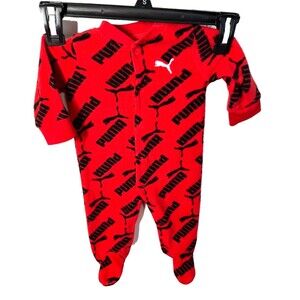 Puma Baby Boys or Girl Red One piece All over print Size 0-3 Months